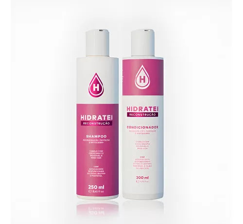 Hidratei Kit Reconstrução Shampoo 250ml + Condicionador 200ml (450ml)